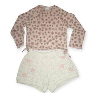 Zara Kids Floral Set - Pink and Cream Sz.5-6 EUC.